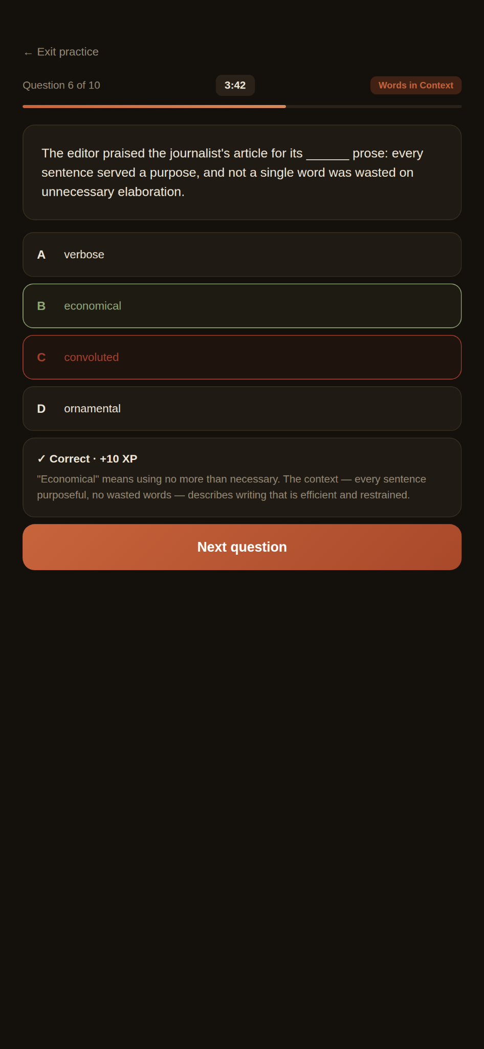 Ascend app SAT question preview